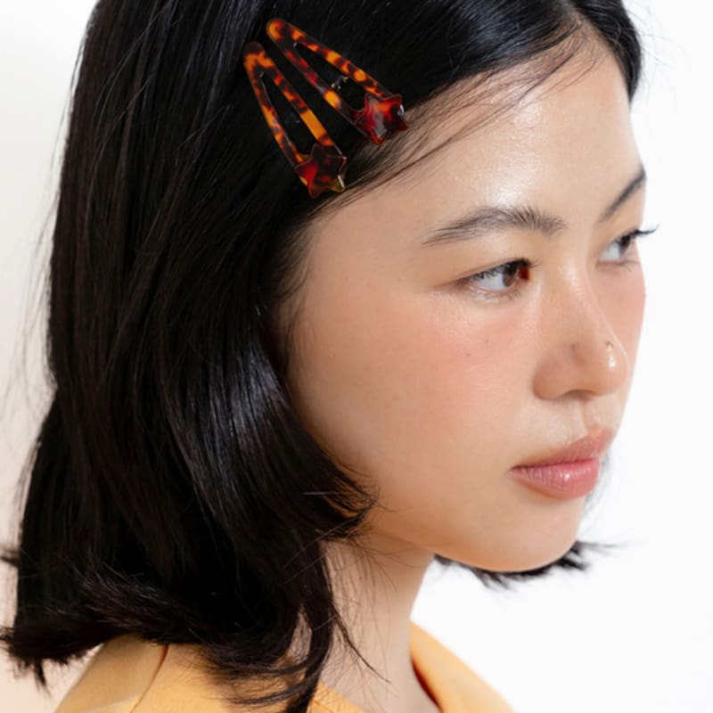 

geegee [2set] leopard star hair pin leopard