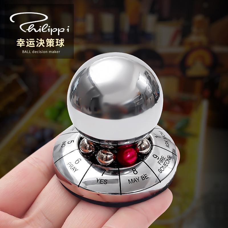 Decision Ball Zinc Alloy Lucky Ball Rotating Metal Creative Fate Decision Ornament Crafts