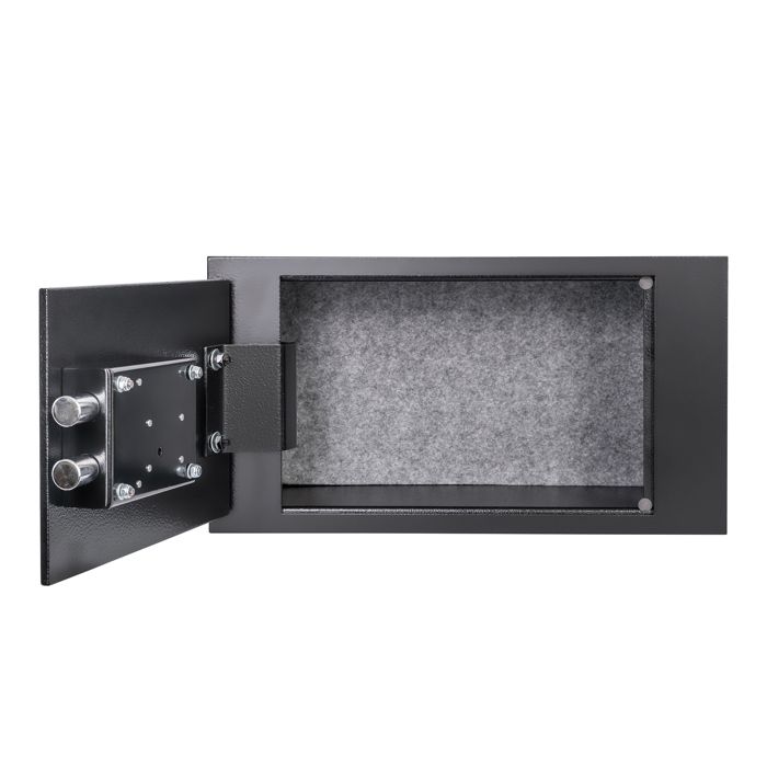 Brihard Bodentresor - kleine Größe - Schlüsselschloss - 19,7 l - dunkelgrau