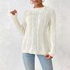 Women's Autumn And Winter New Round Neck Pullover Casual Bottoming Machine Knitting Pearl Beading Long-Sleeved Jumper