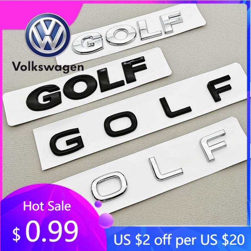2026 Hot For Volkswagen VW 3D ABS Logo Golf Emblem Letters Badge For Volkswagen VW Golf 4 5 6 7 8 MK4 MK5 MK6 MK7 MK8 Car Rear T