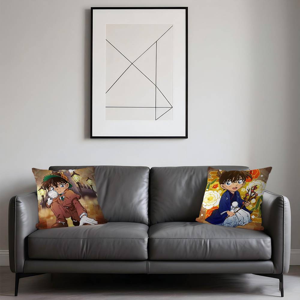 Anime Detective C-Conan Personalized Pillow Cover Kids Bedroom Wild Party Decor Pillowcase Kid Birthday Shower Gift