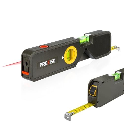 PREXISO Level, Spirit Level, Laser Level, 3-in-1, Angle Meter, Mini Level, Convex, Acrylic Tube, Bubble Level, Level Vial, Dial Vial, Inclinometer, La