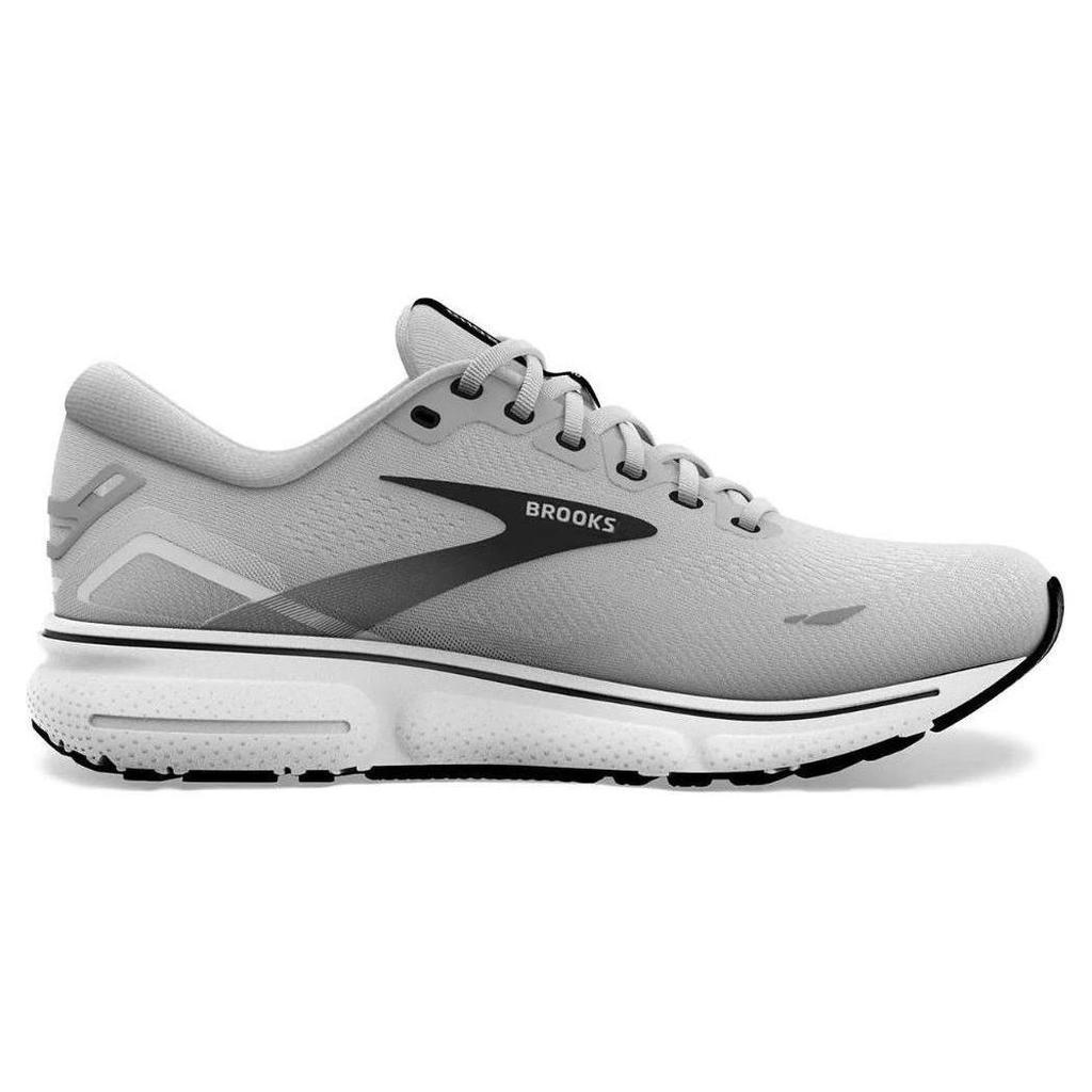 Brooks Ghost 15 Tessuto Traspirante Comodo Antiscivolo Durevole Scarpe da Corsa da Maratona Basse Sneaker da Uomo Grigio Nero 110393-098