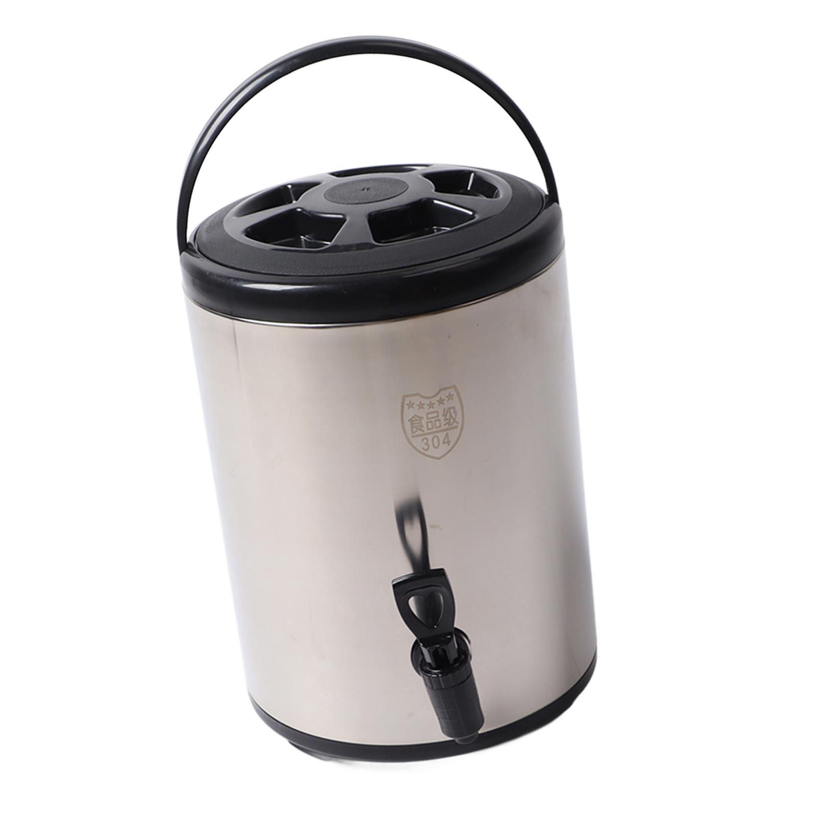 

Диспенсер для напитков с изоляцией из нержавеющей стали 304, 8 литров, диспенсер для горячих и холодных напитков, коммерческое двухслойное ведро L