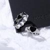 Geometric Jewelry Gifts Wedding Heart Stackable Rings Women Rings Korean Style Heart Chain Ring