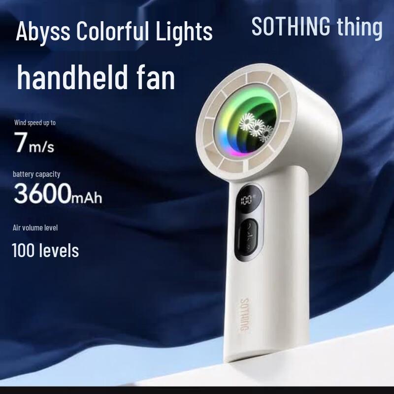 Portable Handheld USB Fan with LED & Makeup Mirror