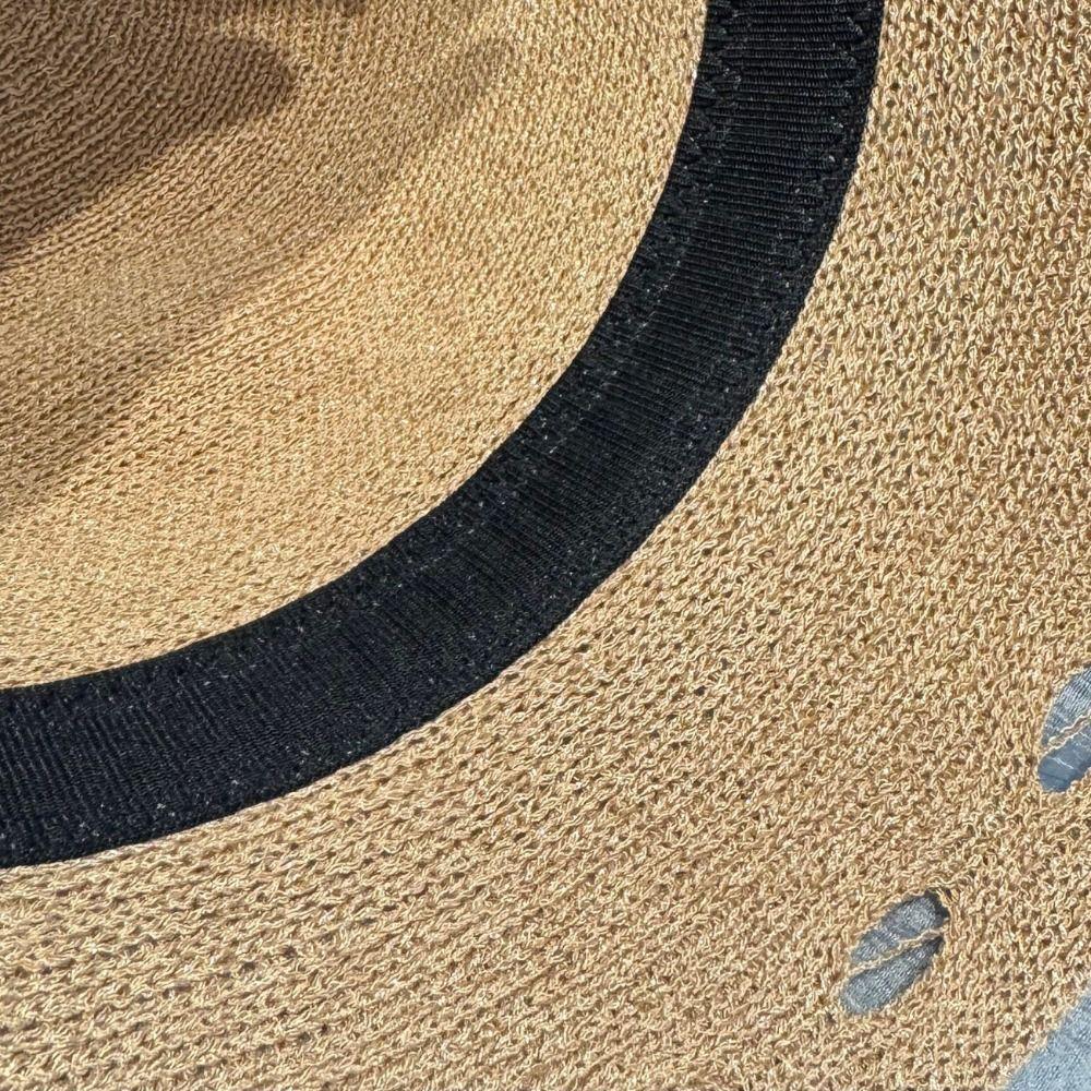 Trendy Sun-protective Woman's Fisherman Cap Breathable Elegant Straw Hat Lace trim Versatile Beach Cap for Outdoors