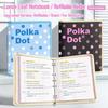 Polka Dot Print A4 Binder PP Notebook Shell High Quality Document Storage Case  School Office