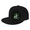 Skeleton Leprechaun Drinking Beer St Patricks Day Snapback Cap Adjustable Baseball Hat for Adults