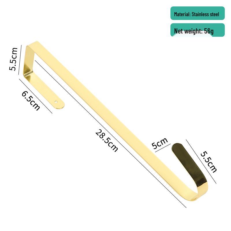 Golden Wrought Iron Christmas Wreath and Stocking Hook