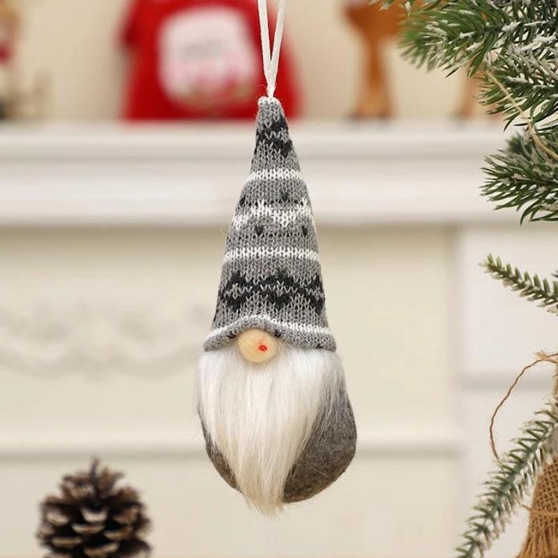 1Pcs Xmas Tree Hanging Santa Faceless Gnome Doll Wall Decor Adorable Christmas Dinner Festive Atmosphere Unique Ornament