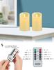 AnnTec LED Candles [Set of 2] LED Candlelights, Candle Style, Warm Light, Dedicated Remote Control, Automatic Off Timer, Flickering Like a Real