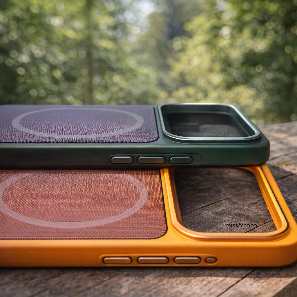 Husă de telefon magnetică TechWoven originală la modă, potrivită pentru IPhone 17 Promax 16 15 Pro Max, cu fereastră IC, buton cip, capac spate