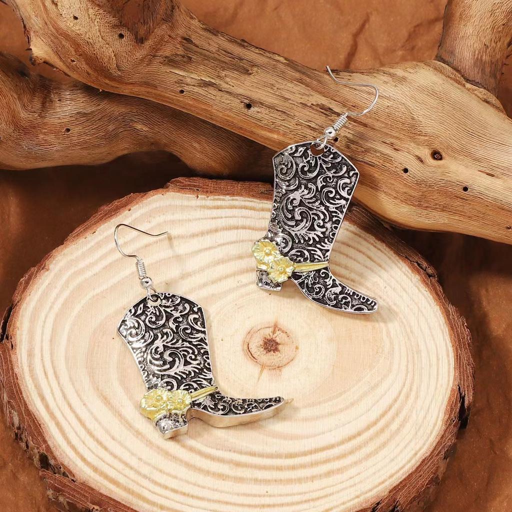 European and American Bohemian Retro Rose Boots Earrings Popular Women's Versatile