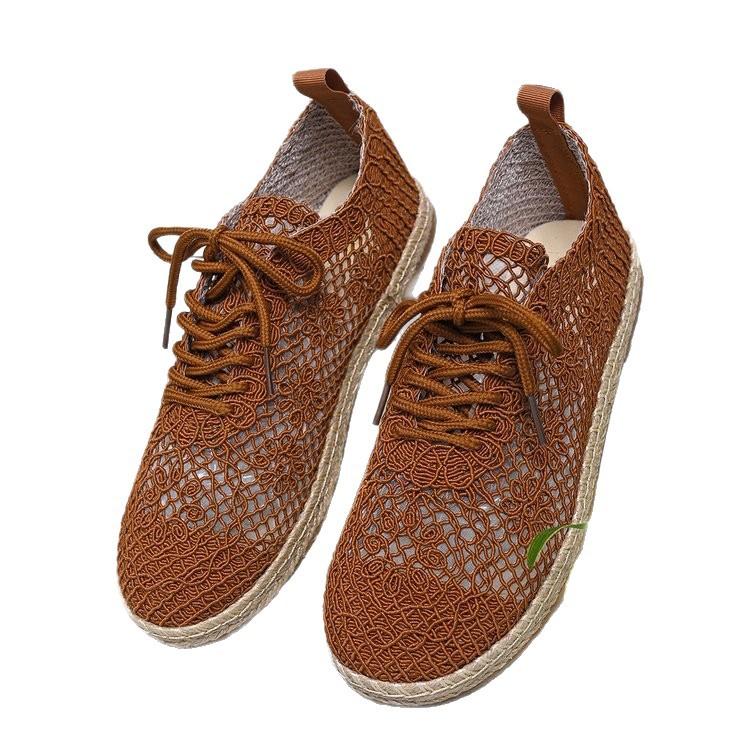 Large Size Strap Round Head European and American Style Hollow Sandals Summer New Thick-soled Casual Women's Shoes