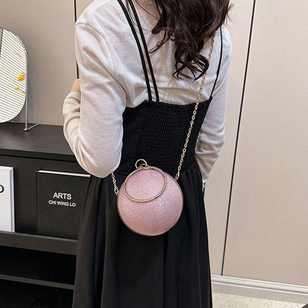 Rhinestone Ball  Handbag Glitter Ladies Clutch Bag Casual Evening Banquet Bag  Party