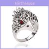 Exquisite Silver Cool Punk Animal Ring Eagle Biker Ring Fashion Jewelry For Men Women