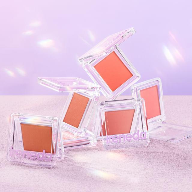 IRENEDA - Orange Series Shimmer Crush Crush Powder Blusher - 3 Colors OR01 Seaside Sunrise - 2.7g