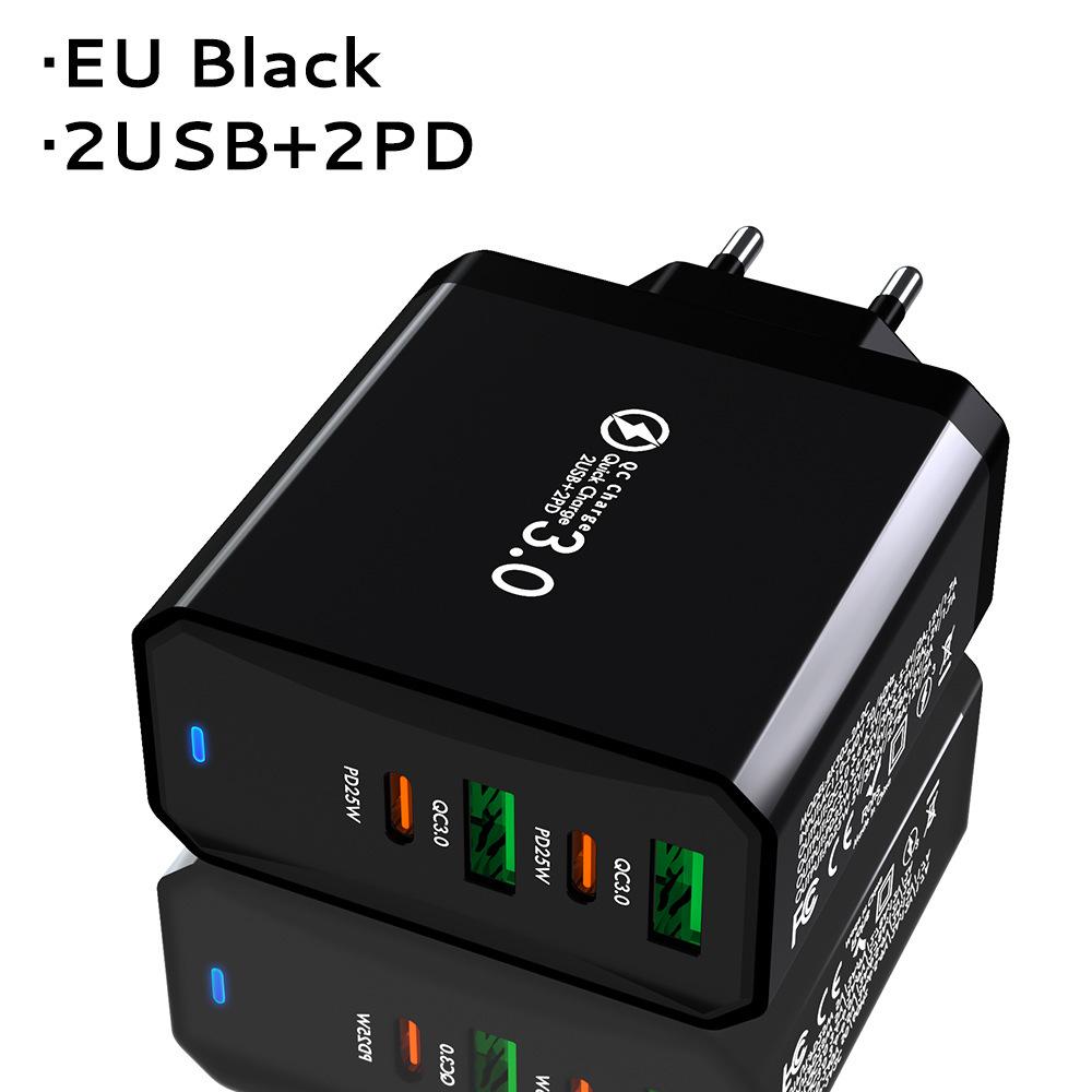 PD65W GaN Dual-Port Fast Charger for Computers and Tablets - European Standard Adapter