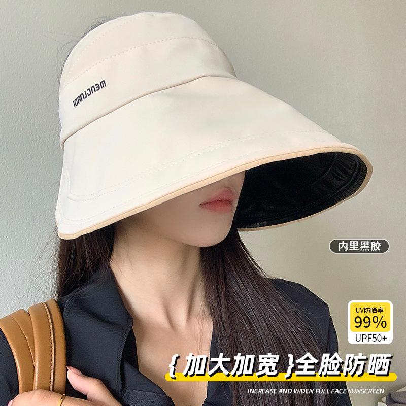 Large brim sunscreen hat women's summer 2025 foldable UV protection thin breathable sunshade sun hat