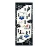 Miyamoto Towel Kenema Chusen Tenugui "Waraku" Ninjutsu 54579 36x90cm - Traditional Japanese Dyeing Art for Ninja Enthusiasts, Perfect Souvenir
