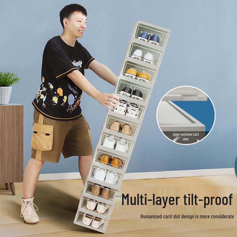IRIS Clear Stackable Shoe Storage Boxes