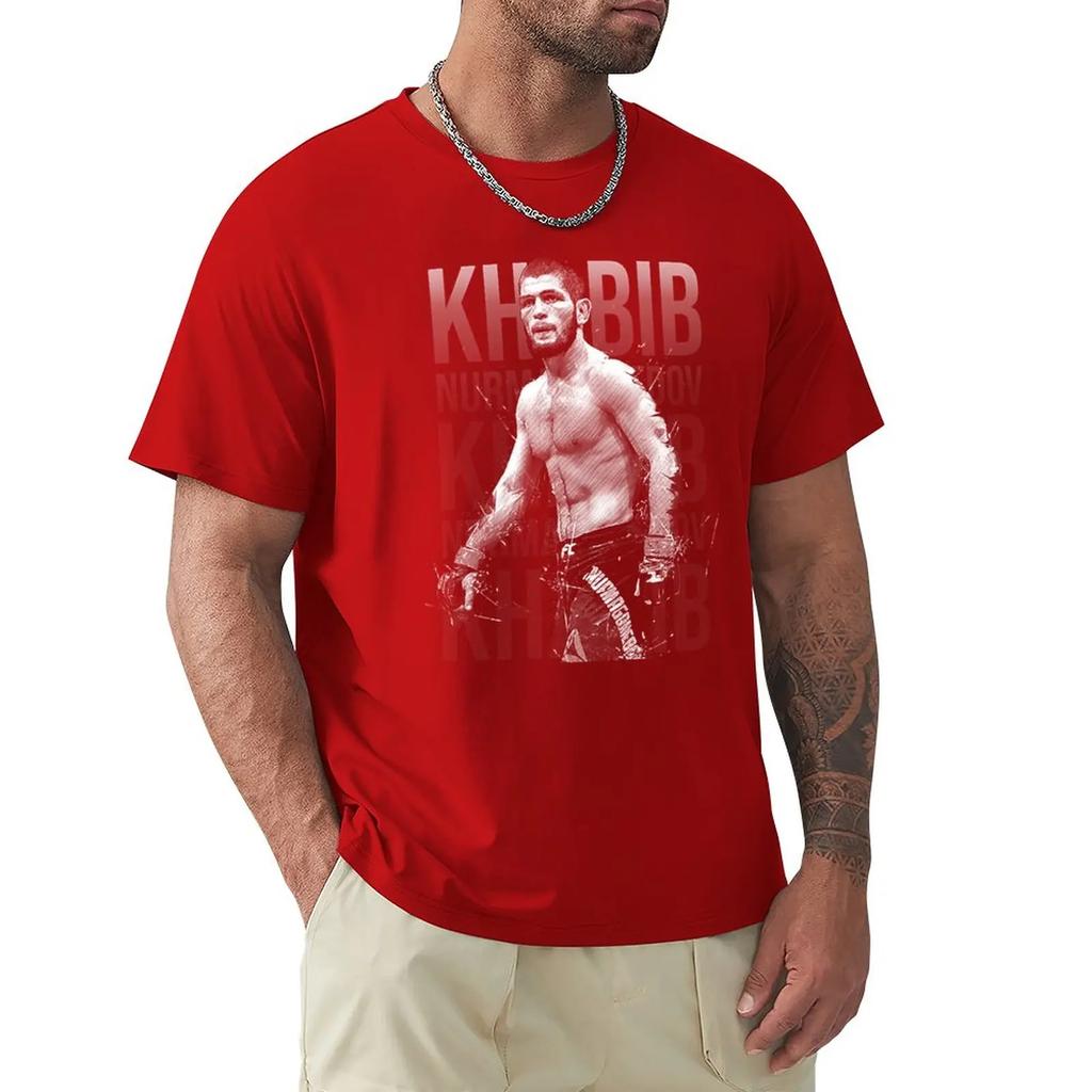 Khabib Nurmagomedov T-Shirt Plain T-shirt T-shirt Short Shirts Graphic Tees Mens Funny T Shirts
