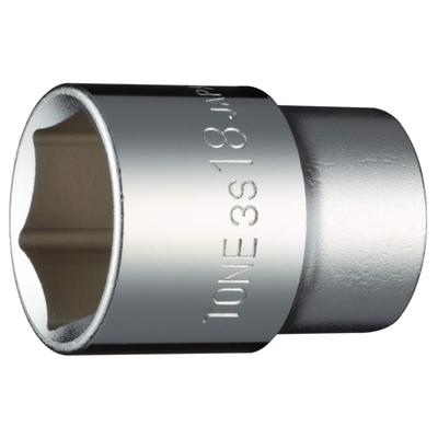 TONE Socket Angolo di azionamento Larghezza tra i piani 18 mm (Esagonale) 3S-18 9,5 mm (3/8")