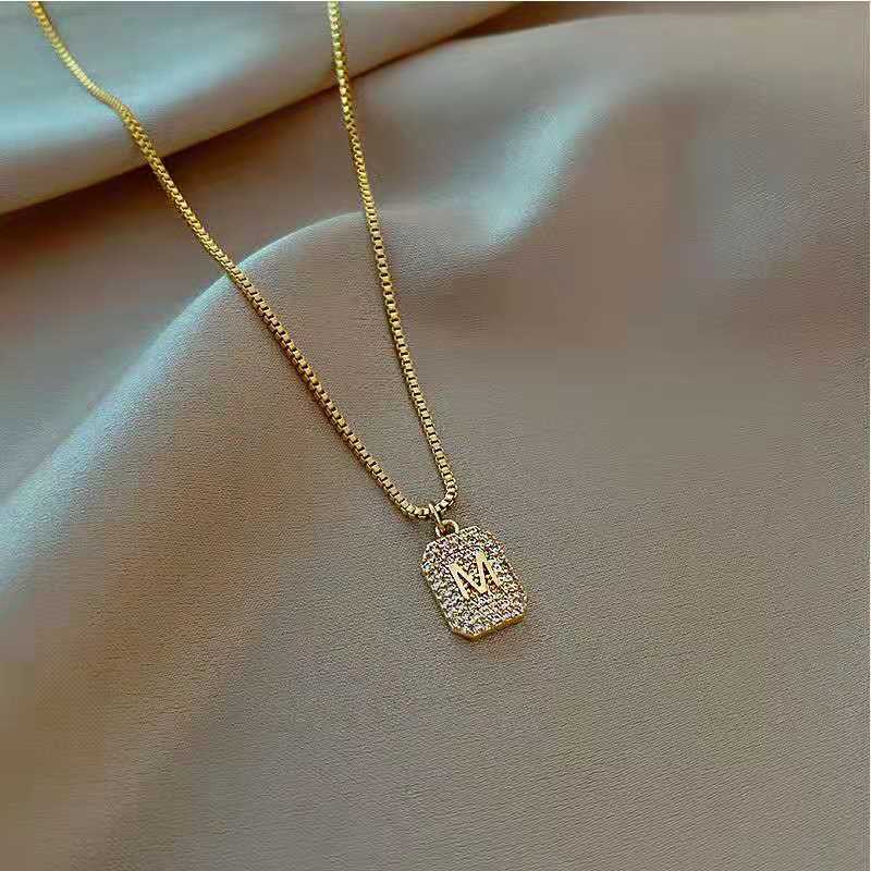 M Letter Necklace Women'S Temperament Light Luxury Qixi Festival Send Girlfriend Send Girlfriend Network