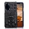Genuine Leather Protective Cover for Honor 70/70SE/70Pro: Crocodile Skull Half Package