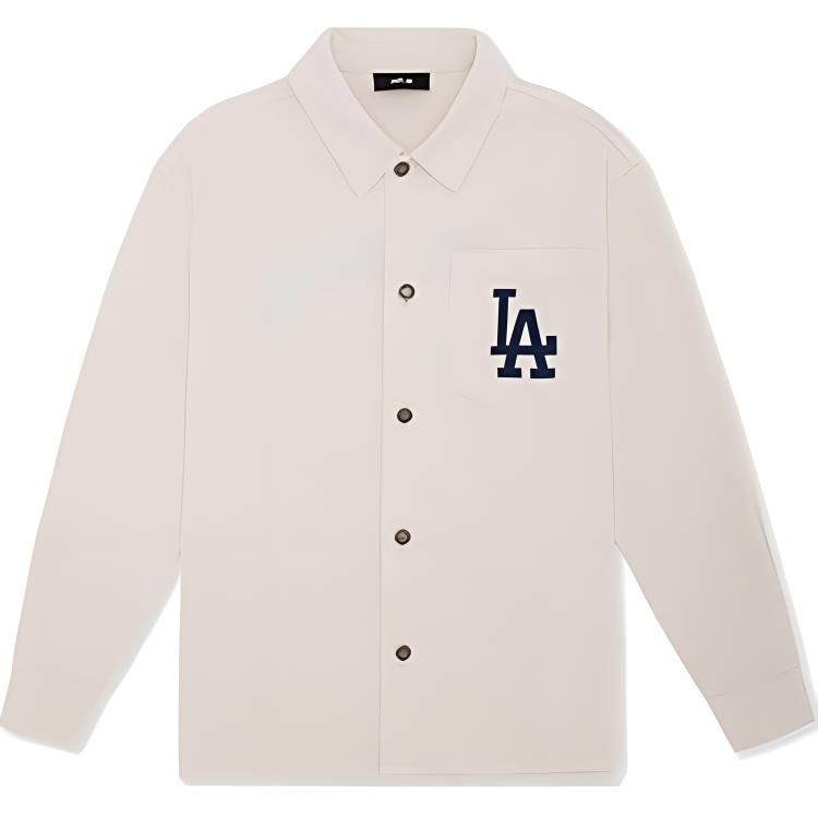 New MLB Los Angeles Dodgers Varsity Shirt Unisex Dark Cream 3ADRV0144-07CRD