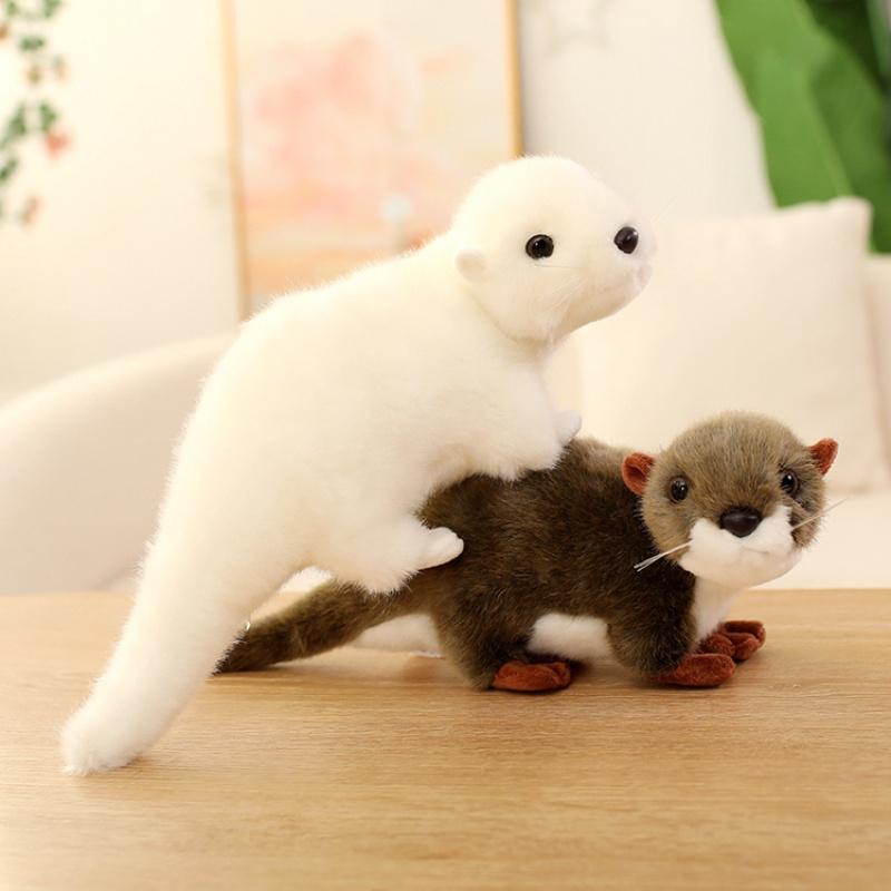 333845Cm Kawaii Realistico Peluche Lontra Lontra Peluche Giocattolo Peluche Bambola Rassicurante Bambino Compleanno Regalo di Natale