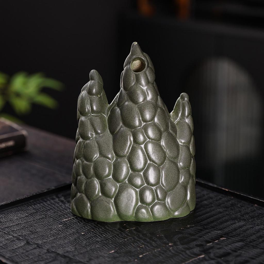 Creative Ceramic Incense Burner: Palo Santo Holder & Sage Burning Stove for Desktop Atmosphere and Decorative Display