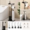 Rustproof Bathroom Storage Rack With Tray Toilet Brush Stand  Bathroom Organizer