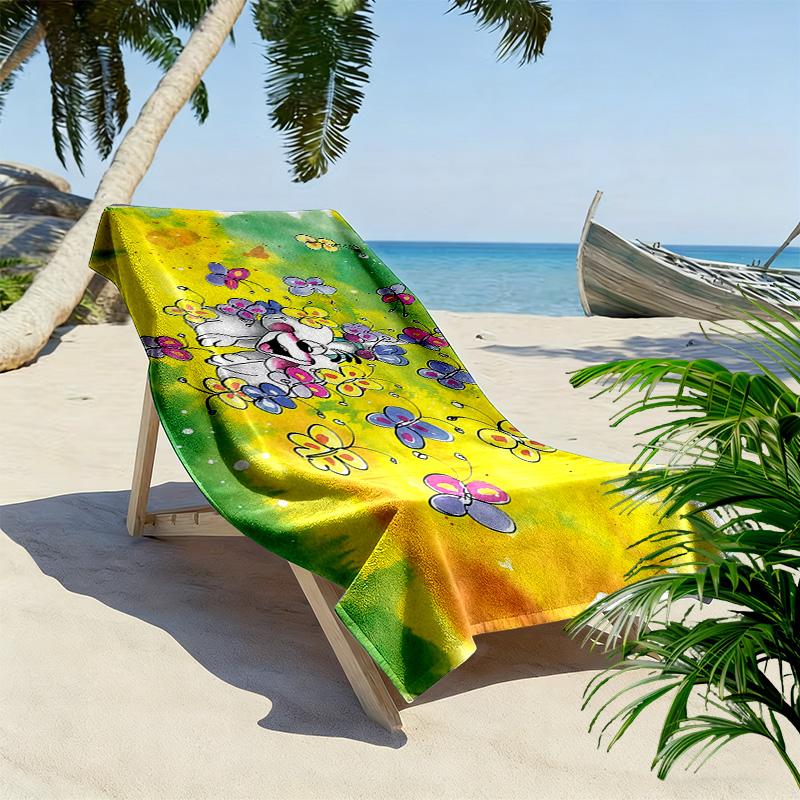 Diddl Print Strandtuch, Großes Weiches Schnelltrocknendes Handtuch für Strand Camping Schwimmen