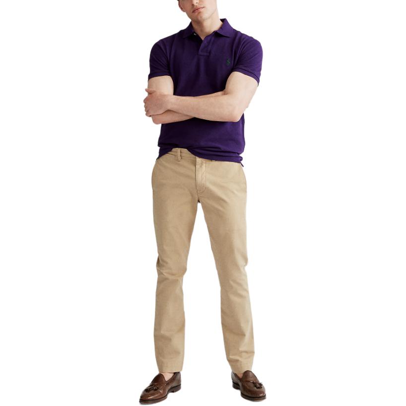 Polo Ralph Lauren Custom Slim Fit Solid Color Polo Shirt With Small Pony Embroidery Men Polo Shirts Deep-Purple MNPOKNI1N820739-500
