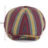 HT4808 Beret Cap Striped Artist Painter Beret Hat Spring Autumn Cap for Men Women Male Female Ivy Octagonal Flat Cap Mens Berets