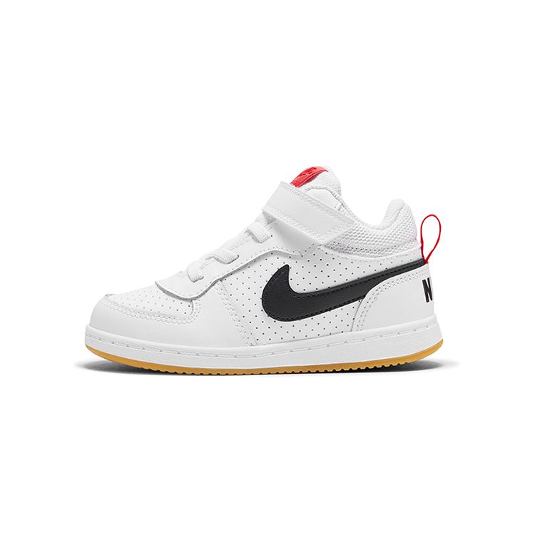 

Nike Court Borough Mid TD White Obsidian Gum Baby Кроссовки University-Red 870027-107
