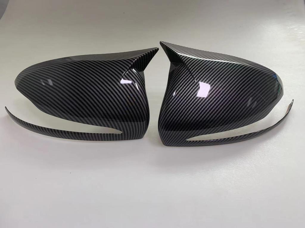 För Mercedes Benz W205 W213 W222 Blanksvart Hornad Stil Sidobackspegelskydd Trim A0998110122 A0998110222 Tillbehör