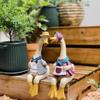 2pcs Cartoon Animal Sculpture Cute Miniatures Figurine Micro Landscape Ducks Statue  Christmas