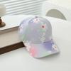 Summer Kids Baseball Cap Fashion Tie-dye Print Snapback Hat For Children Girls Outdoor Streetwear Adjustable Duck Tongue Cap
