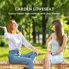 Wooden Garden Bench, 2 Seater Outdoor Bench, Fir Wood Backless Patio Loveseat with Slatted Seat for Park, 110 X 38 X 35 Cm, 1 Piece, Carbonised