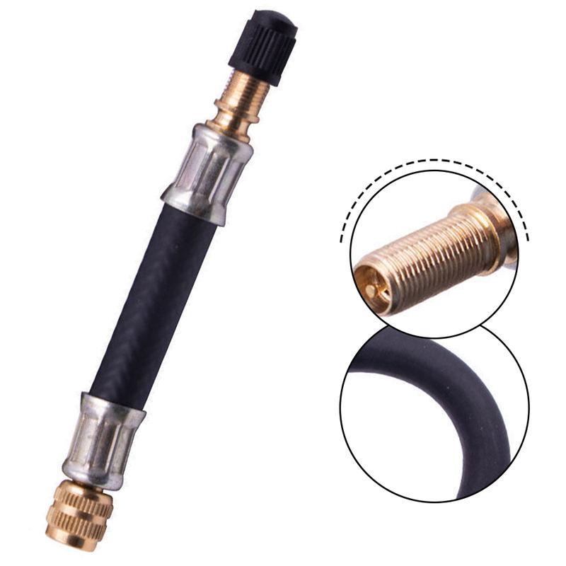 100 Mm Car Valve Extension Adapter with Valve Cap for Cars Trucks Motorcycles Bicycles Compatible with Various Tire Valve Types