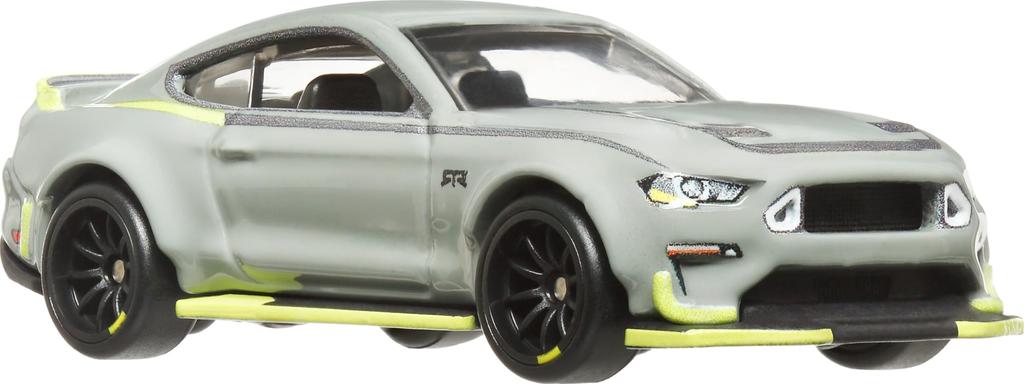 Hot Wheels Car Culture Slide Street 2018 Ford Mustang RTR Spec 5 Vehicle Toy Mini Car 3 Years Old and Up Gray HKC85