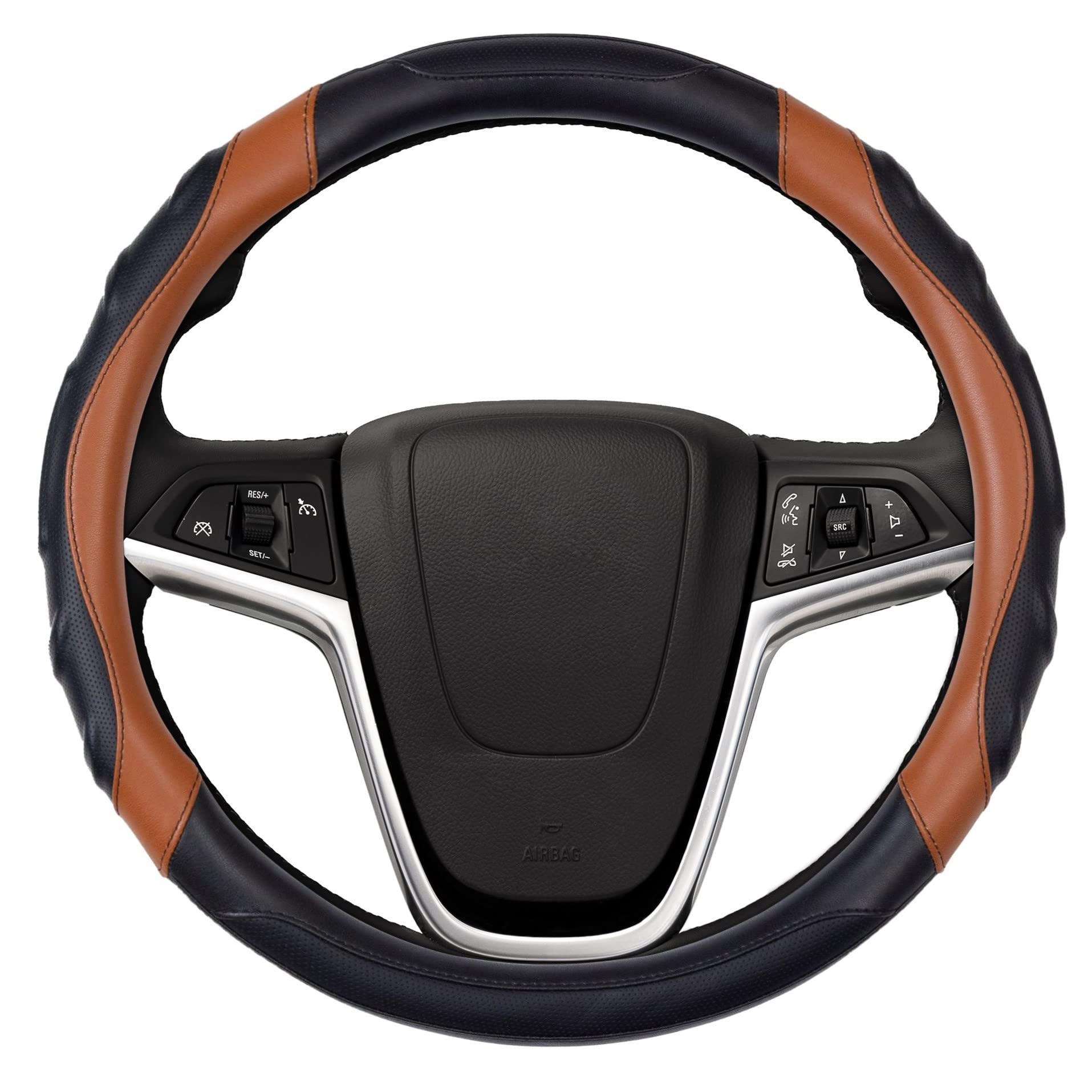 

AURAX Рулевое колесо S Light Regular Рулевое колесо 3D Чехол, Размер, Автомобиль, Автомобиль, Чехол, 36.5-37.9 см, Рукоятка, Противоскользящий (Черный + коричневый)