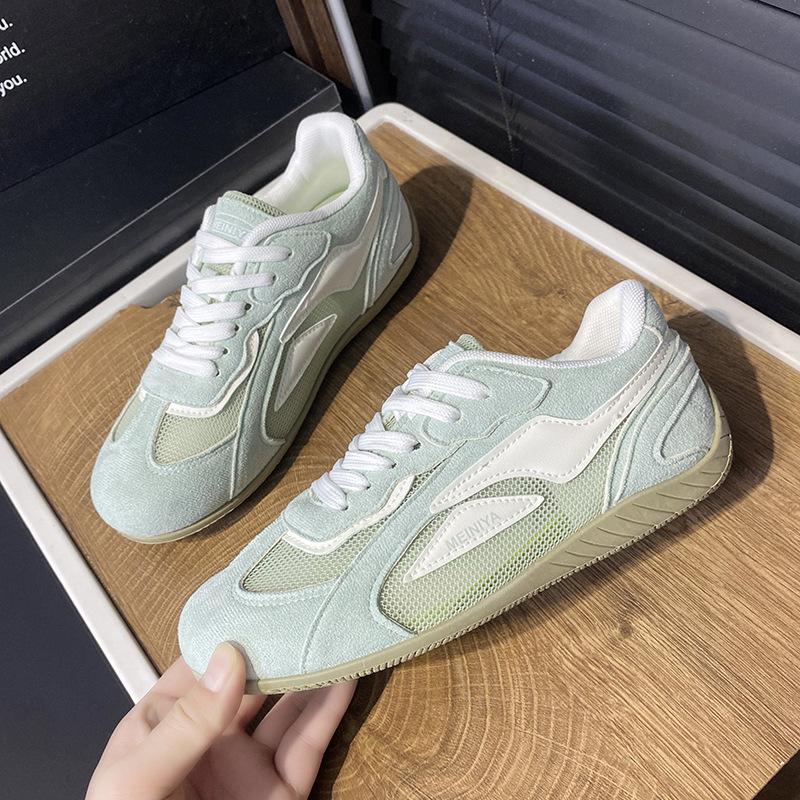 

Обувь Dexun, туфли на маффиновой подошве с большим носком, милые и крутые, весна и осень 2025, новая американская ретро, британский стиль, обувь на шнуровке 44 зелёный