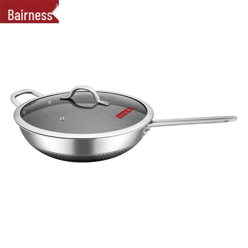 Bernice 304 Stainless Steel Honeycomb Non-stick Wok