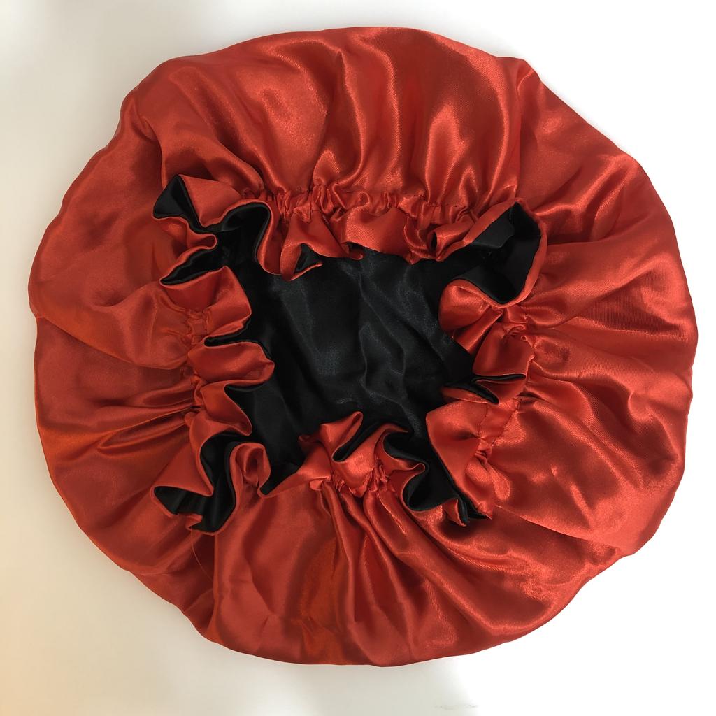 100% Silk Hair Weave Bonnet Satin Designer Bonnets Double Layer Hair Bonnets