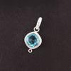 Cushion Sky Blue Topaz Gemstone Sterling Silver Sisters Gift New Pendant Jewelry PP-11-3
